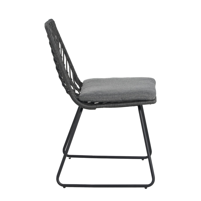 DEJA CHAIR,2PCS with 2 Cushions,Gray - DTYStore