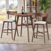 Wooden Bar Chairs Set of 2, Modern Soft Upholstered Kitchen Island Chairs, Counter Height Stool with Backrest,Wooden Frame Chairs with Footrest for Pub,Living Room,Restaurant,Walnut - DTYStore