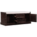 TREXM Storage Bench with 2 Drawers and 2 Cabinets, Shoe Bench with Removable Cushion for Living Room, Entryway (Espresso)