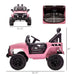 12V Kids Ride On Truck with Parent Remote Control, Electric Battery Powered Toy Car with Spring Suspension, Adjustable Speed, LED Lights and Horn, Pink