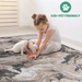 DTY Signature Collection 6X9 L.Brown /Abstract Non-Shedding Living Room Bedroom Dining Home Office Stylish and Stain Resistant Area Rug - DTYStore