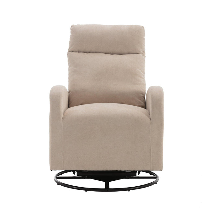 JiaDa Upholstered Swivel Glider.Rocking Chair for Nursery in Beige.Modern Style One Left Bag