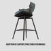 26' Bar Chair Suede Woven Bar Stool Set of 2,Black legs Barstools No Adjustable Kitchen Island Chairs,360 Swivel Bar Stools Upholstered Bar Chair Counter Stool Arm Chairs with Back Footrest (Blue) - DTYStore