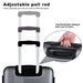 3 Piece Lightweight Luggage Set with TSA Lock, Durable Spinner Wheels and Hooks, Cross Striped