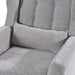 Modern Accent Chair,Chenille Arm Chairs for Living Room,Upholstered Mordern Armchair,Comfy Soft Padded Lounge Chair in Small Space, Bedroom, w/Pillow, Solid Wood Leg (Gray)