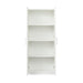 High wardrobe and kitchen cabinet with 2 doors and 3 partitions to separate 4 storage spaces,white