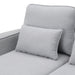 Modern Linen Fabric Sofa with Armrest Pockets and Pillows, Minimalist Style Couch