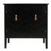 2 Door Wooden Cabinets, Black Wood Cabinet Vintage Style Sideboard for Living Room Dining Room Office