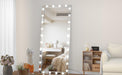 Hollywood LED Full Body Mirror with Lights Extra Large Full Length Vanity Mirror with 3 Color Mode Lights, Vertical Horizontal Hanging Aluminum Framed Mirror, 72 x 36 Inch, Silver