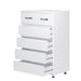 Six Drawer Side Table-White