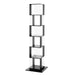 6 tier Rotating Bookshelf, Floor Rack Simple Bookcase with Acrylic plate Student Multi-Function Creative Bookshelf for Living Room with anti-toppling base