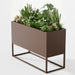 47*18*18 inch Large Metal Rectangular Planter with Shelves and Drainage Holes for Indoor/Outdoor Use, Perfect for Tall Plants, Flowers, or Shrubs in High-Traffic Areas - DTYStore