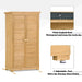 Wooden Garden Shed 3-tier Patio Storage Cabinet Outdoor Organizer Wooden Lockers