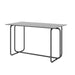 Rectangle Dining Table with Metal Frame, Tempered Glass for Kitchen Room