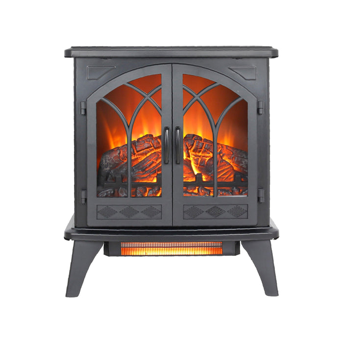 24 inch 3D Flame Electric Infrared Quartz Fireplace Stove with remote control - DTYStore