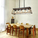 Farmhouse Chandeliers With 5 Bulbs For Dining Room Walnut