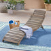 LAHAINA WOOD FOLDABLE CHAISE LOUNGE - GREY - DTYStore