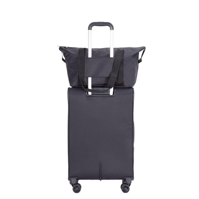 3-Piece Set Softshell Suitcase Spinner Wheels Terylene Polyester Luggage Sets Carry On