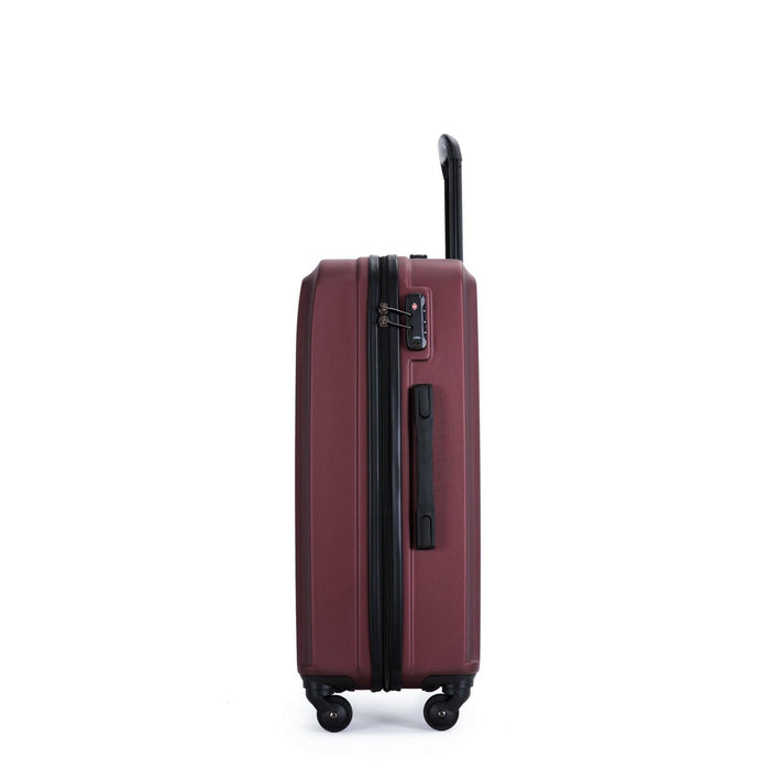 3 Piece Luggage Sets ABS Lightweight Suitcase with Two Hooks, Spinner Wheels, TSA Lock