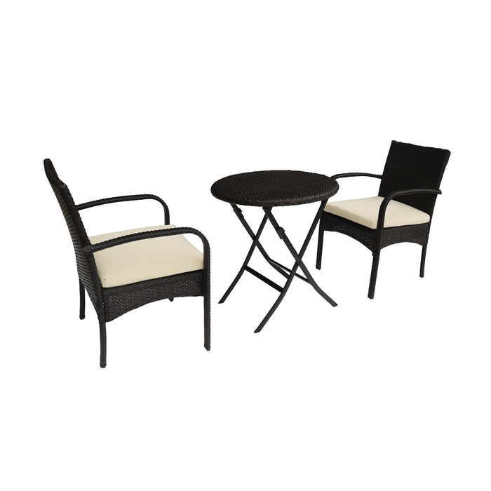 Outdoor Dining Set 3Pcs Bistro Set, 2 - Person Round - DTYStore