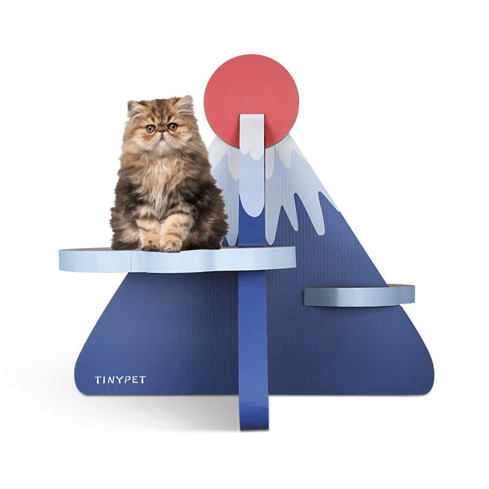 Cat Scratcher Post Board, Mount Fuji Shape Cat Scratching Lounge Bed, Durable Pad Prevents Furniture Damage