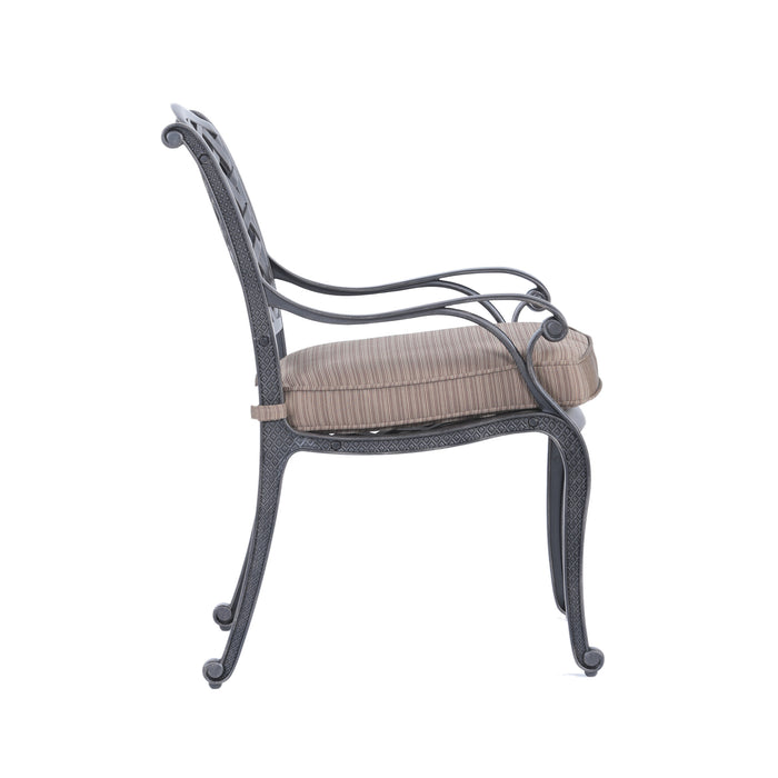 Sparta Modern Dining Arm Chair, Dupione Brown - DTYStore