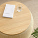 Round Storage Ottoman, 2 in 1 Function, Work as End table and Ottoman, Natural (25.5"x25.5"x14.5")