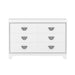 3-Pieces Bedroom Sets Queen Size Upholstered Bed with LED Lights, Nightstands and Dresser with Metal Handles and Sparkling Shiny Decoration, White