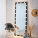 Hollywood Full Length Mirror with Lights Full Body Vanity Mirror with 3 Color Modes Lighted Standing Floor Mirror for Dressing Room Bedroom Wall Mounted Touch Control Black 63x24inch