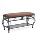 Shoe Rack Bench for Entryway, Industrial Bench, Rustic Shoe Rack for Small Spaces, Upholstered Entryway Bench, Multipurpose Entryway - DTYStore