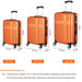 3 Piece Lightweight Luggage Set with TSA Lock, Durable Spinner Wheels and Hooks, Cross Striped