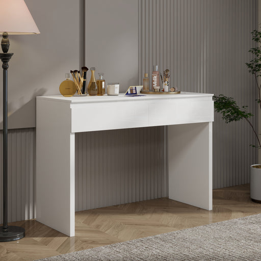 Modern minimalist two drawer dressing table and storage space, suitable for bedrooms, dressing tables, and offices - DTYStore