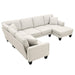 Modern U Shape Sectional Sofa Set with 3 Pillows for Living Room, Apartment, Office