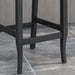 Vienna Contemporary Fabric Tufted Wingback 31 Inch Counter Stools, Set of 2, Charcoal and Dark Brown - DTYStore