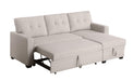 Upholstered Pull Out Sectional Sofa with Chaise for Comfortable Living Spaces