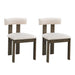 Wooden Dining Chairs Set of 2, Modern Boucle Upholstered Kitchen Side Chairs,Mid Century Modern Kitchen Chairs with Open Back Farmhouse Wooden Side Chairs for Dining Room,Living Room,Restaurant - DTYStore