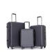 3 Piece Luggage Sets ABS Lightweight Suitcase with Two Hooks, Spinner Wheels, TSA Lock