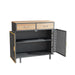 31.5"Wide 2 Drawer Sideboard, Modern Furniture Decor, Made with Iron+ Carbonized Bamboo, Easy Assembly