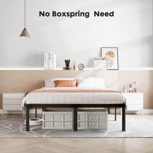 Heavy Duty Metal Bed Frame with Sturdy Steel Slat Support, FULL - DTYStore