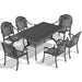 (Cushions In Random Colors)7-Piece Set Of Cast Aluminum Patio Furniture With Cushions - DTYStore