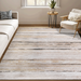 DTY Signature Collection 6X9 Brown /Striped Non-Shedding Living Room Bedroom Dining Home Office Stylish and Stain Resistant Area Rug - DTYStore