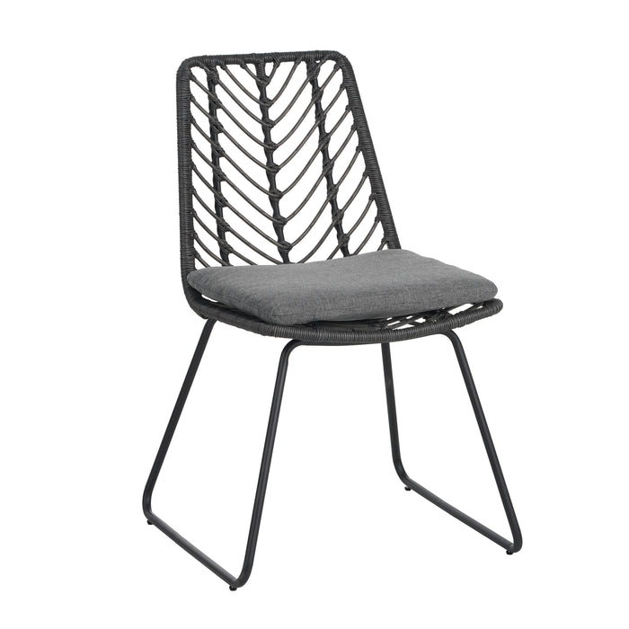 DEJA CHAIR,2PCS with 2 Cushions,Gray - DTYStore