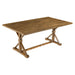 6-Piece Farmhouse Dining Table Set 72" Wood Rectangular Table with Upholstered Chairs and Bench