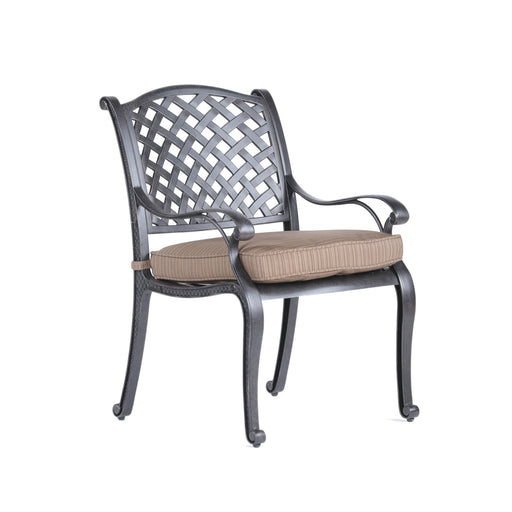 Sparta Modern Dining Arm Chair, Dupione Brown - DTYStore