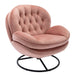 Accent chair TV Chair Living room Chair Pink sofa with Ottoman - DTYStore