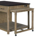 Extendable Kitchen Island with Storage, Multi-Functional Kitchen Cart with Built-In Power Outlets, Retro Kitchen Island on Wheels with Drawers and Open Shelves for Kitchen (Espresso+Natural) - DTYStore