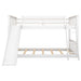 Full over Full Bunk Bed with Convertible Slide and Ladder, White(Old SKU: GX000708AAK) - DTYStore
