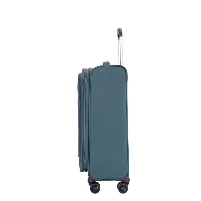 3-Piece Set Softshell Suitcase Spinner Wheels Terylene Polyester Luggage Sets Carry On