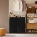 Drawers Dresser Chest of Drawers,Metal Frame and Wood Top,4bc,Black - DTYStore
