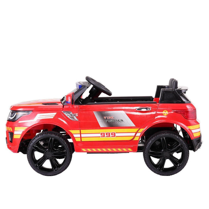 12V Kid Ride on Police Car with Parental Remote Control, Battery Powered Truck with Siren, Lights, Music, Spring Suspension